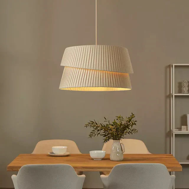 fabric chandelier led soft ambient glow for living room