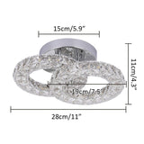 Close-up of crystal facet ceiling fixture