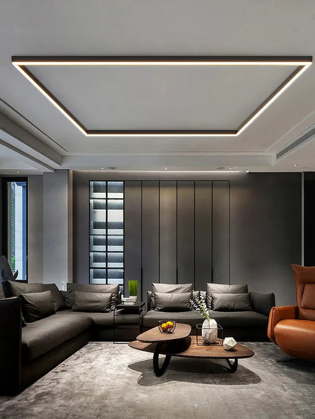 Minimal ceiling light installation view