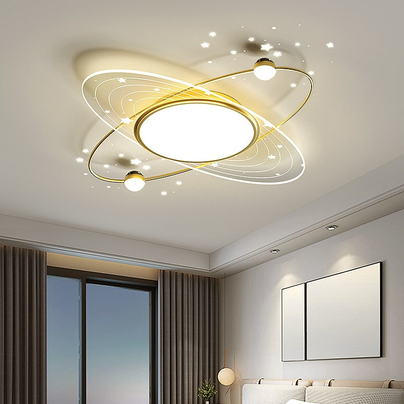 Lunara Ceiling Light Installed Above Living Room