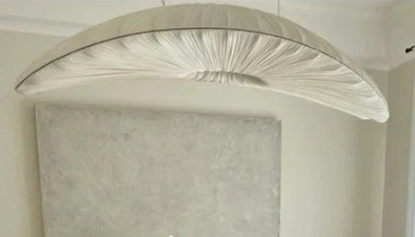 White Fabric Chandelier for Modern Homes