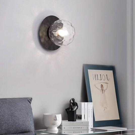 Modern glass wall light fixture