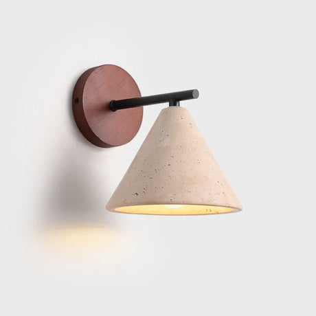 Travertine wall sconce for room accent decor