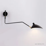 Matte black finish detail on wall sconce