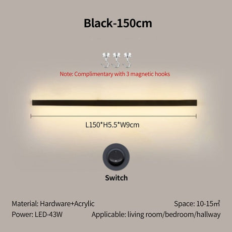 Acrylic wall lamp additional view wall-mounted installation