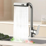 Waterfall Kitchen Faucet Brass Countertop