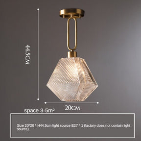 Lira Glass Pendant Light Dimensions and Design View