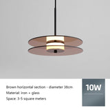 Artistic Disc Glass Pendant Light for Living Room