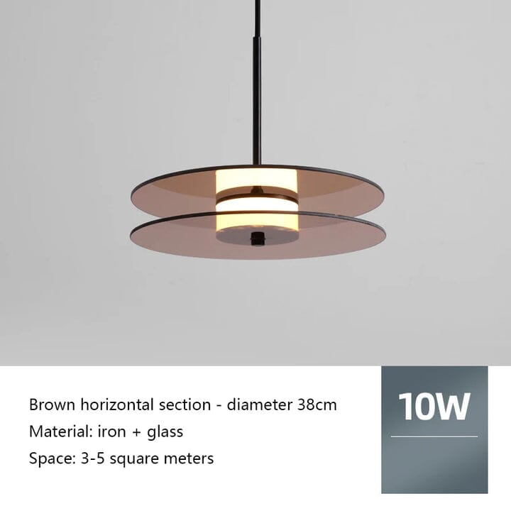Artistic Disc Glass Pendant Light for Living Room