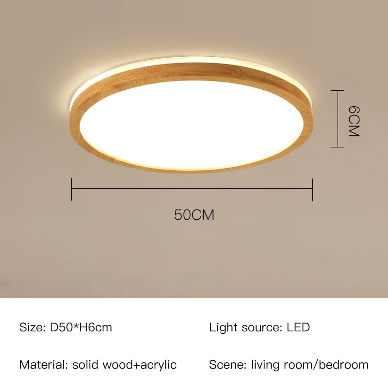 Wood ceiling light Nordic-inspired design