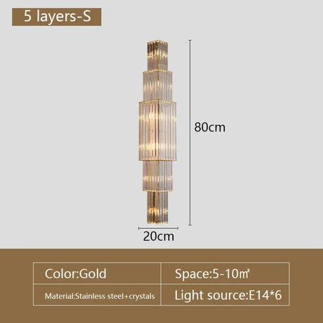 Crystal Pillar Wall Lamp Modern for Modern Homes
