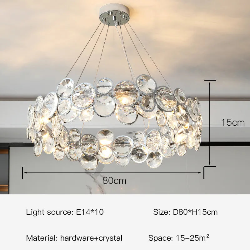 crystal chandelier size comparison chart