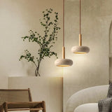 Stone texture pendant light for bedroom decor
