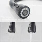 Countertop mounted black kitchen mixer tap
