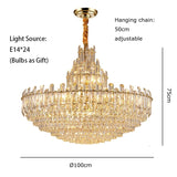 Brass Chandelier Remote-Controlled Light Adjustment