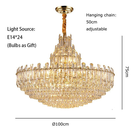 Brass Chandelier Remote-Controlled Light Adjustment