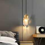 Rielle crystal pendant light full view