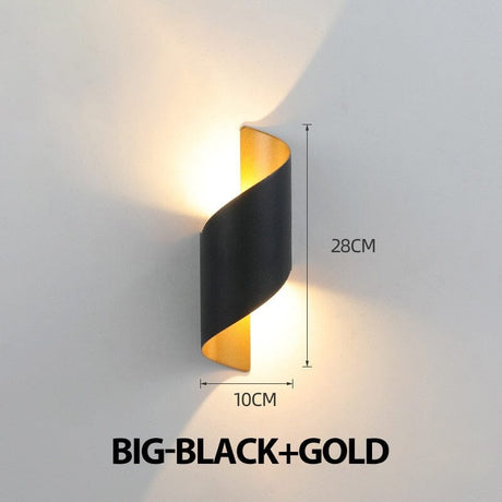 Wall Lamp Toughened Glass Shade Warm White Light