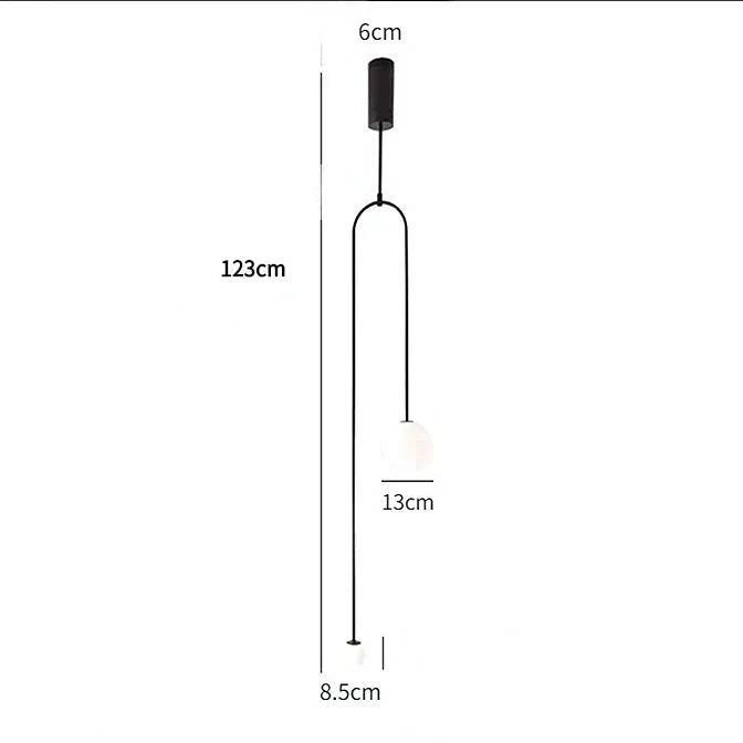 Metal pendant light warm even lighting scene