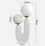 Resin table lamp for bedroom nightstand lighting