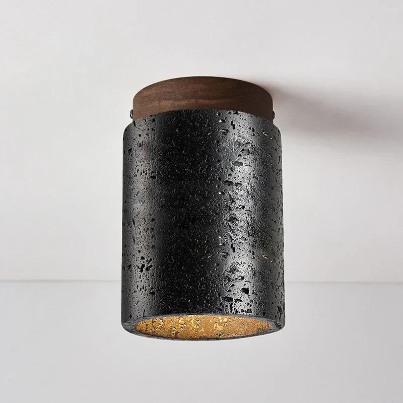 Marble and wood ceiling light for modern homes
