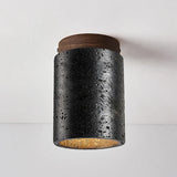 Marble and wood ceiling light for modern homes