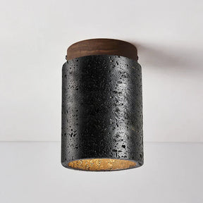 Marble and wood ceiling light for modern homes