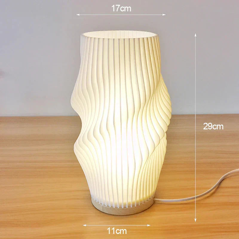 Table lamp with adjustable brightness and warm, neutral, and cool color temperature settings