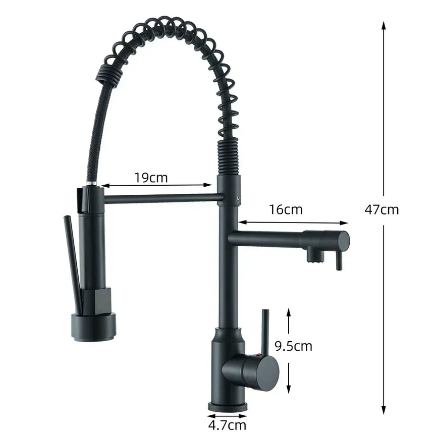 FluxSpout Dual Kitchen Mixer Tap for kitchen sink installation - OpalDwell