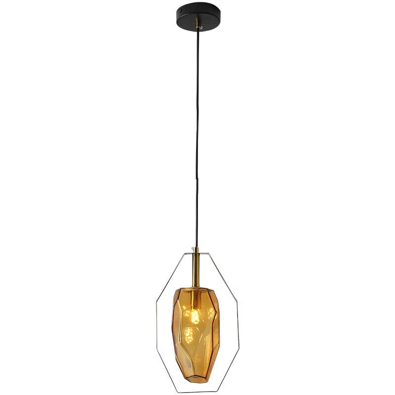 Iron and Glass Pendant Chandelier for Living Room Lighting | OroDwell