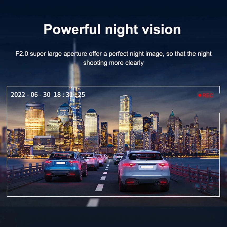 Dual Dash Cam Mounted on Windshield OpalDwell