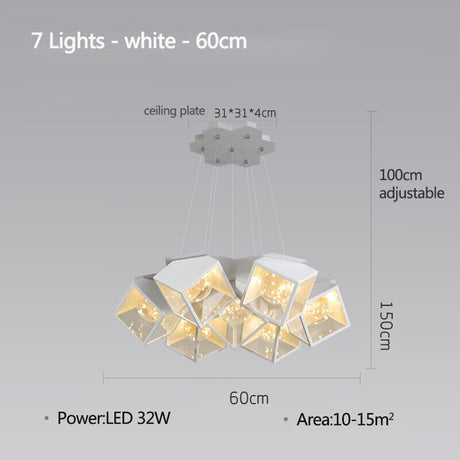 Acrylic Chandelier for Living Room Accent