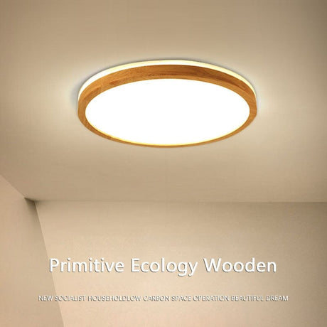 Wood ceiling light for kids' room decor