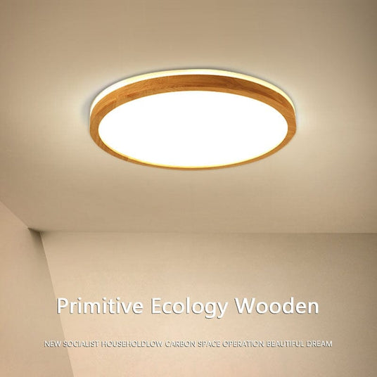 Wood ceiling light for kids' room decor