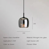 Nordic Glass Pendant for Staircase Lighting