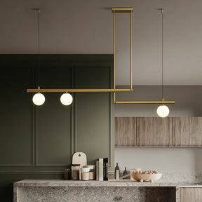 Frosted globe pendant lamp for living room