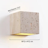 Travertine Stone Wall Sconce Close Detail