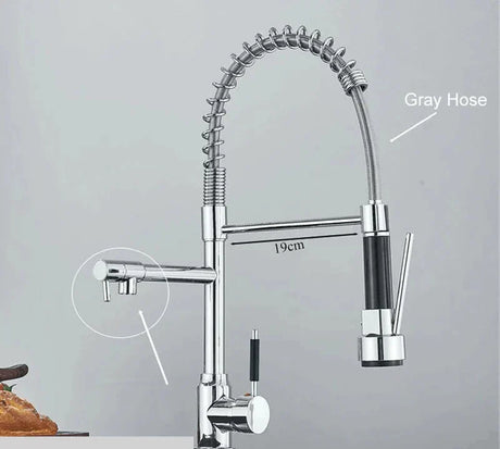 NovaPulse Kitchen Mixer Tap pull-out spout detail - OpalDwell