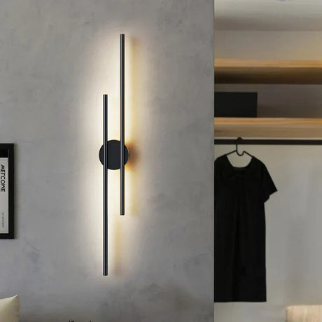 Gold Black Wall Light Fixture Detail