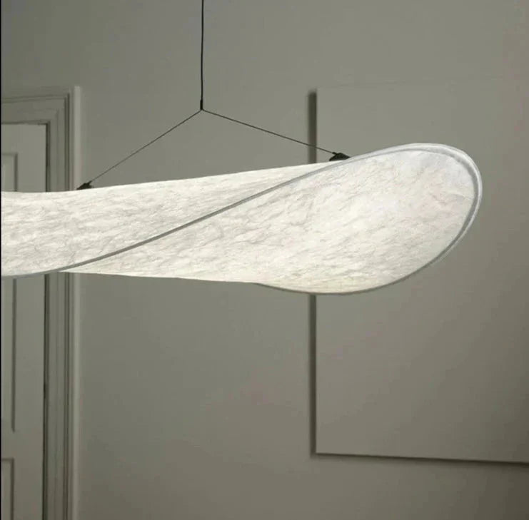 LumaWeave Pendant Light Nickel Finish Detail