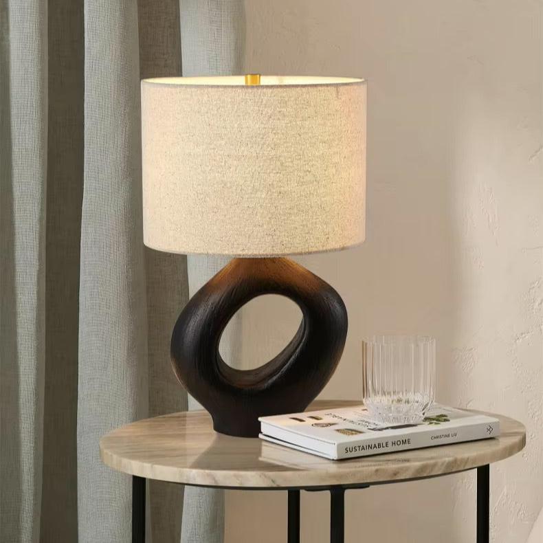 Iron table lamp with durable plated construction