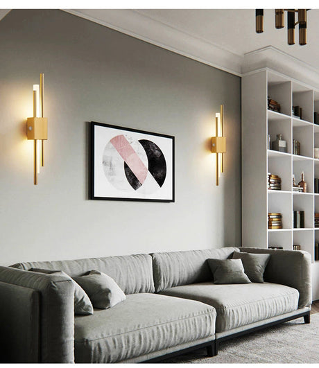 Gold Acrylic Wall Light Fixture Detail