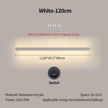 Acrylic wall lamp additional view modern home decor setting