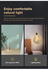 Round Crystal Pendant Light Bright LED Illumination - OpalDwell