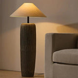 Ceramic table lamp with compact design