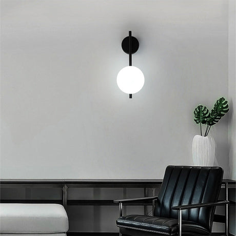 Adjustable LED Wall Sconce with Frosted Glass Shade
