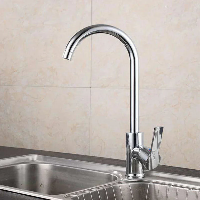 LumaFlow Chrome Single-Handle Kitchen Mixer Tap Fixture