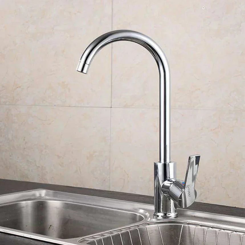 LumaFlow Chrome Single-Handle Kitchen Mixer Tap Fixture