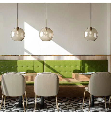 Industrial style glass pendant lamp