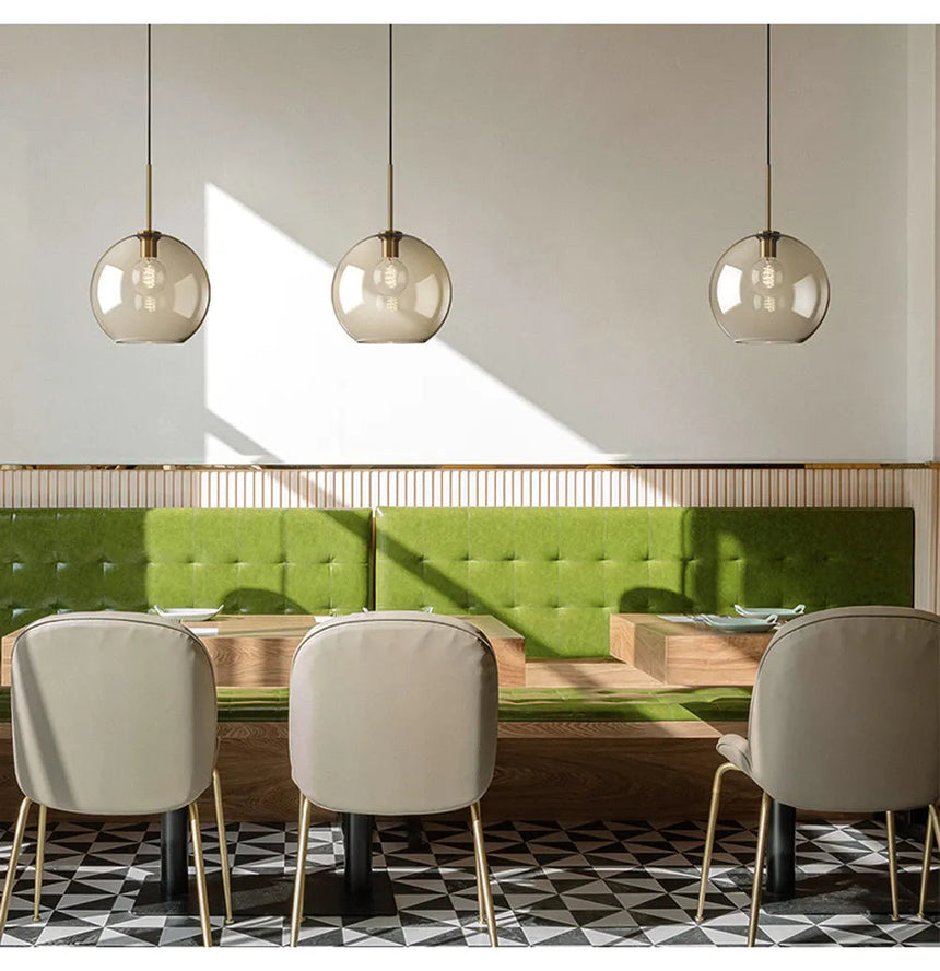 Industrial style glass pendant lamp
